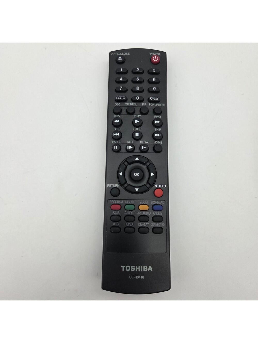 Genuine Toshiba SE-R0418 Blu-Ray Player Remote Control BDX3300KU BDK23KU Tested